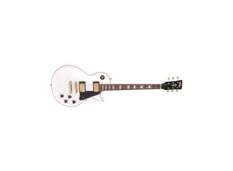 Vintage V100AW, El-gitar LP-type Arctic white 